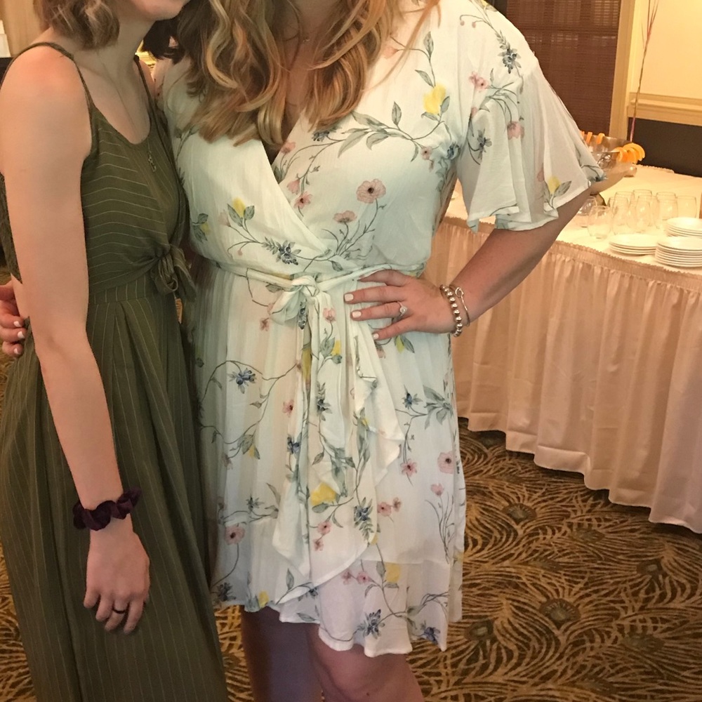 Lauren Conrad floral white dress